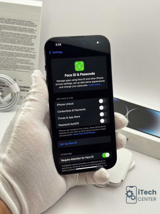 iPhone 14 Pro, 128GB, Black, 100% батерия, КАТО НОВ, 1г. ГАРАНЦИЯ!