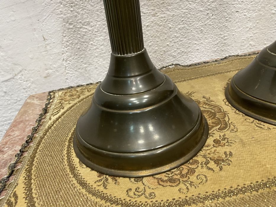 Огромни газени лампи с медна основа 80 см