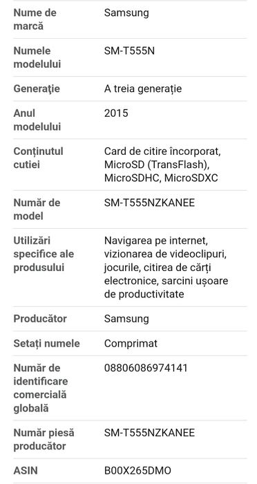 Vand Tableta Samsung Tab A cu sim4g
