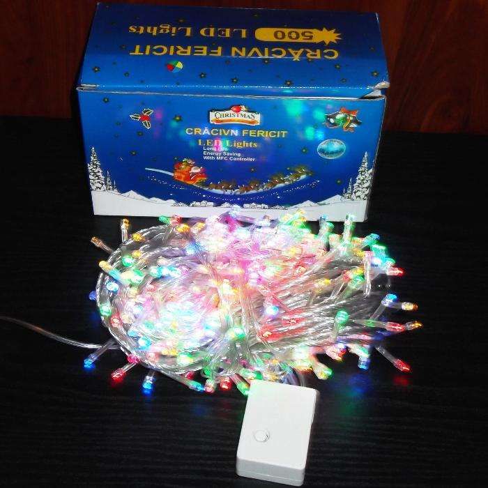 INSTALATIE LUMINOASA MULTICOLORA NOUA 500 leduri -craciun- peste 37 m