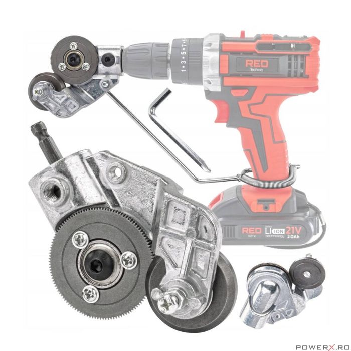 Adaptor bormasina, filetanta pentru taiat tabla, rapid si eficient,