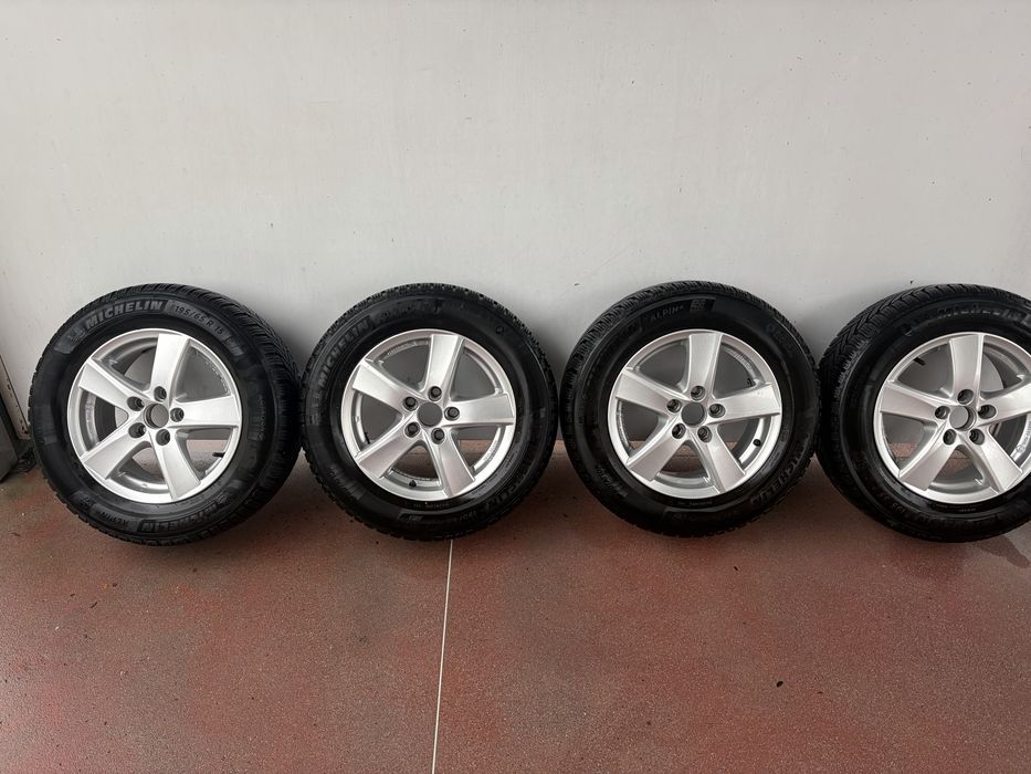 Jante aliaj Vw 5x112 cu anvelope Michelin Alpin 6 195/65/15