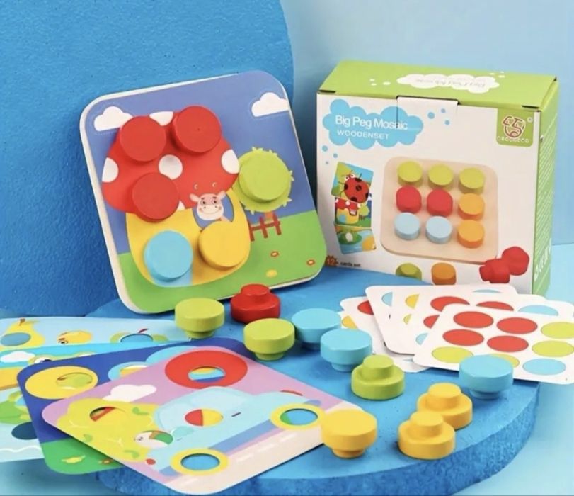 дървена стойка с десерт,дървена мозайка