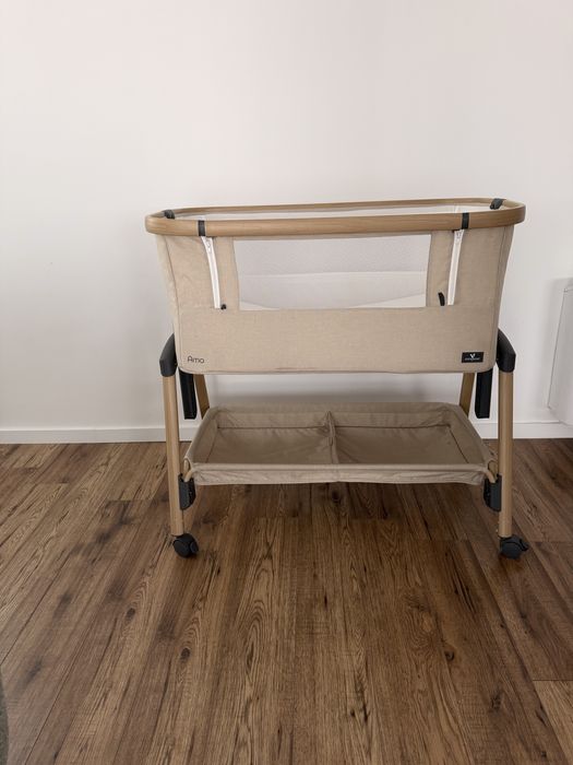 Бебешка кошара с подвижна преграда Cangaroo - Amo, бежова