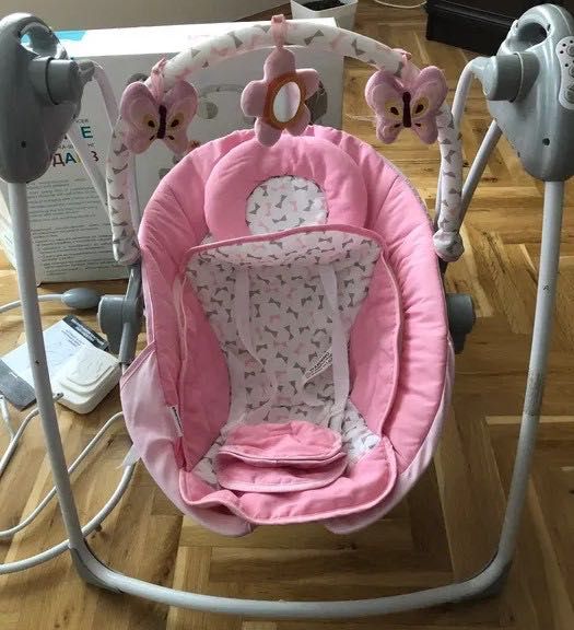 Chipolino “парадайз” Електрическа люлка-шезлонг 2 в 1, розова