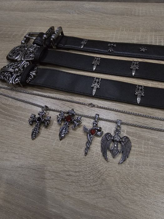 Chrome hearts колани и колиета с камъни +30дни гаранция!
