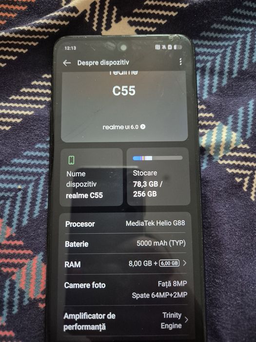 Telefon realme C55 stare perfecta de functionare 256 gb stocare