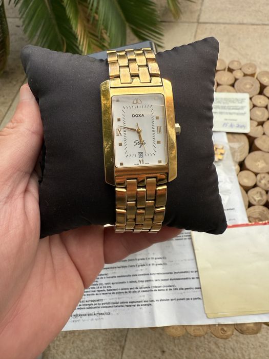 Ceas Doxa Style Quartz - Full Set, Cutie și Acte placat aur