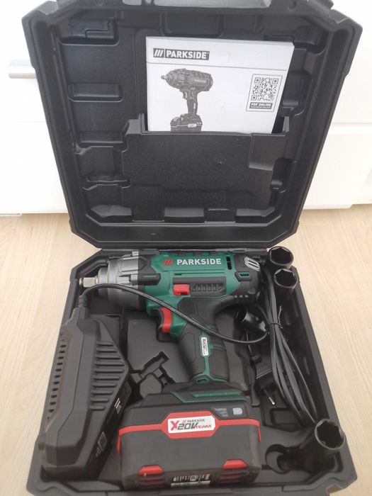 НОВ Немски Акумулаторен Гайковерт Parkside 400 Nm 20V Германия