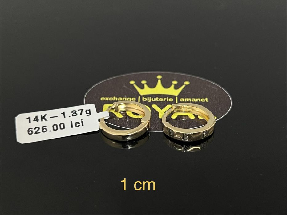 Bijuteria Royal CB: Cercei dama aur 14k 1,37gr