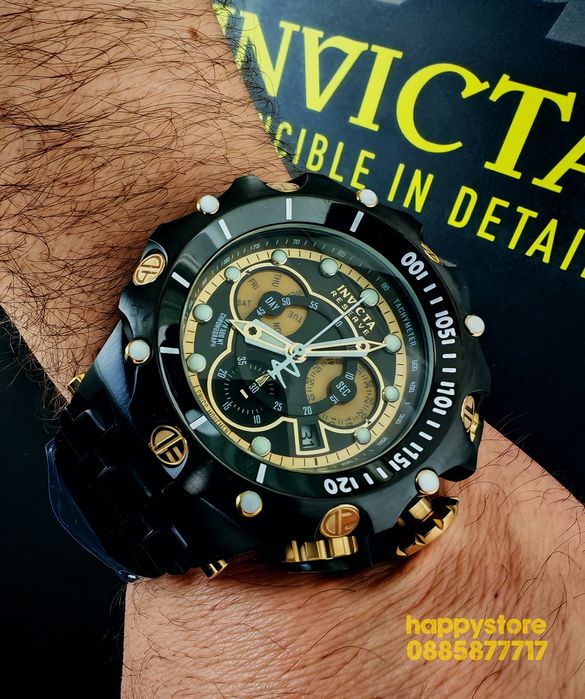 часовник INVICTA Venom Reserve Black 54 mm, Инвикта нов