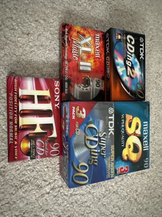 10 casete audio sigilate TDK Maxell Sony