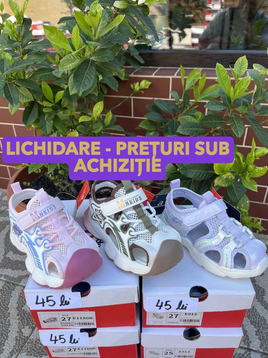 Lichidare stoc magazin copii - Încălțăminte nouă Sandale Fete și Băieți Mărimi[15 19 22 22 25 27 28 29 30] - Prețuri sub achiziție!