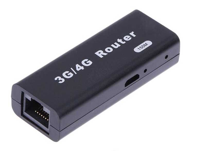 Mini router wireless Intrare LAN RJ45 si USB pt dongle 3G/4G