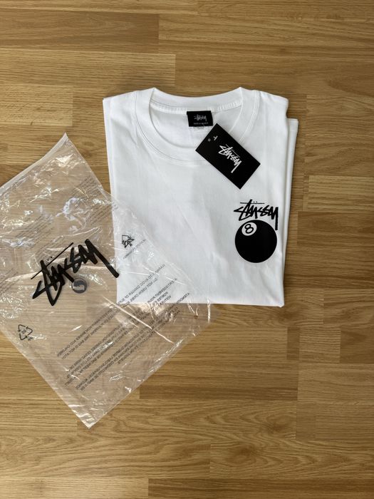 Stüssy 8 Ball Tee – Alb | M | Nou cu Etichetă