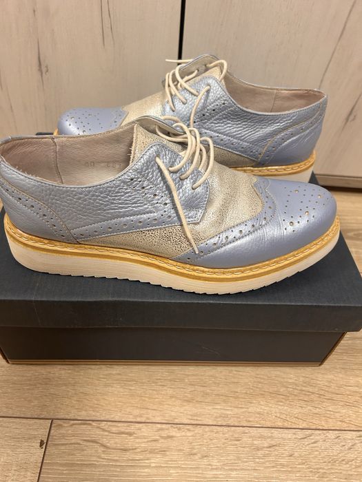 Pantofi piele naturala, dama, 39, Marelbo