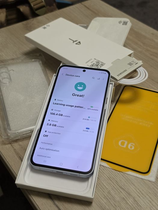 Samsung Galaxy A55 - 8GB/128GB - Awesome Iceblue - Husă+Folie