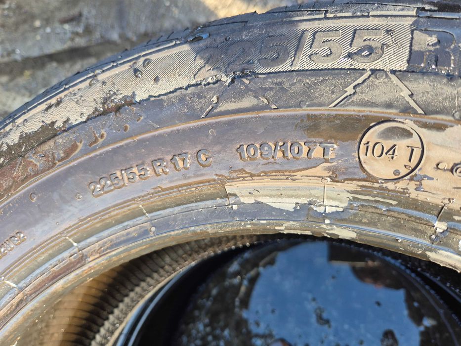 4 Anvelope - M+S - 225/55/17C - Continental Aproape NOI DOT 2024