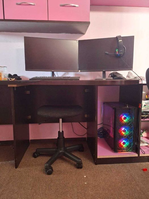 Игровой компьютер + 2 монитора LG + клавиатура, мышь, наушники