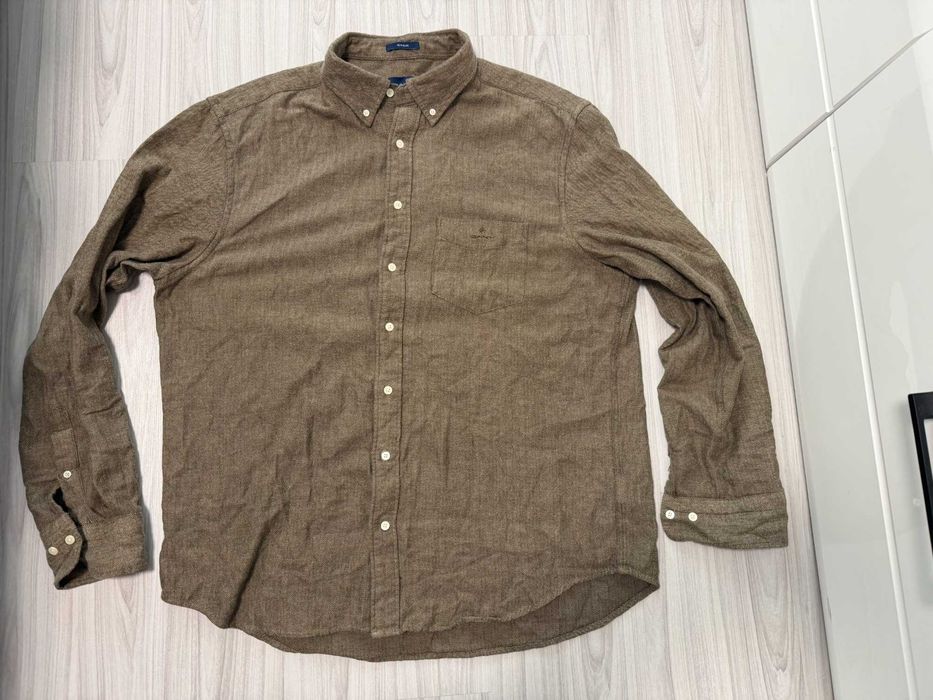 GANT Regular Fit Herringbone Shirt''оригинална мъжка риза ХХЛ размер