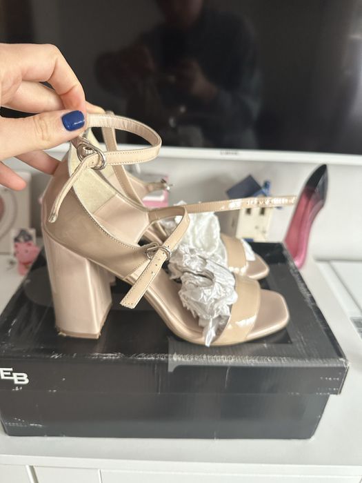 Sandale Benvenuti Enzo Bertini din Piele naturală lăcuită bej