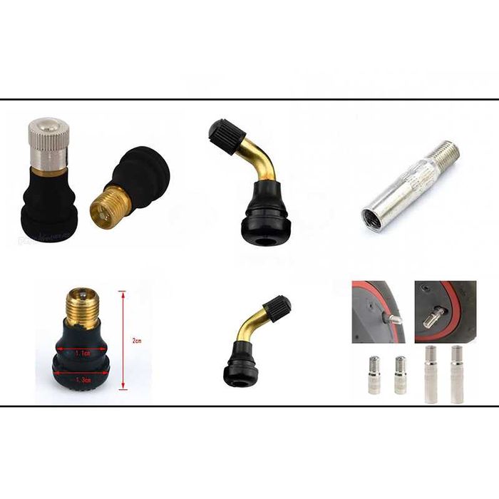 Вентили за безкамерни гуми и удължители за помпане на Ел. скутери