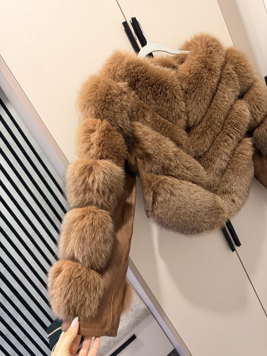 Палто естествен косъм лисица