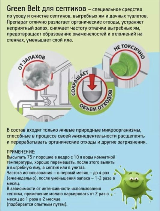 Септик-для выгребных ям Green belt