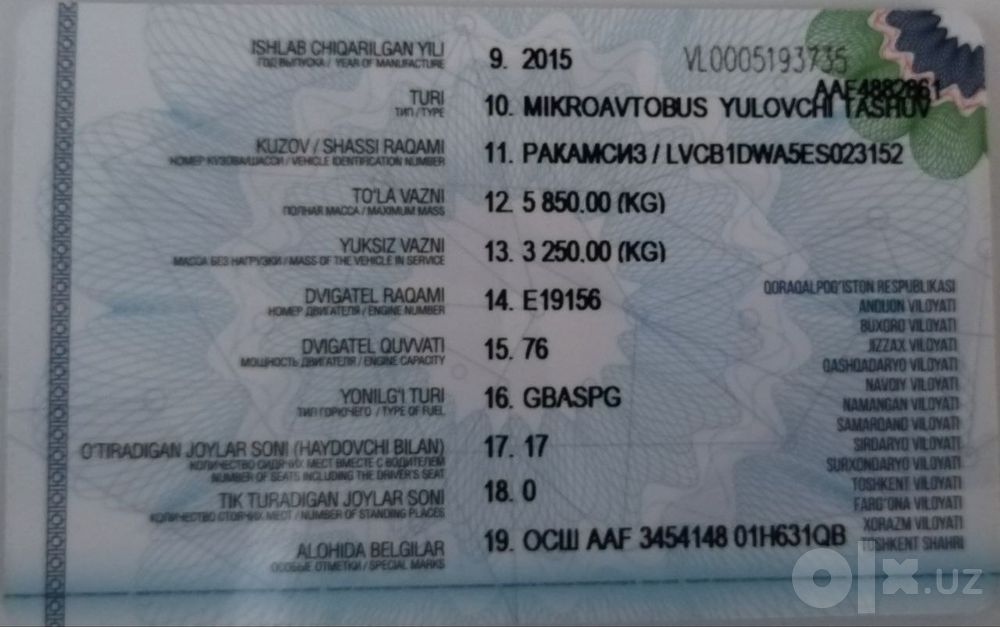 Mikroavtobus sotiladi