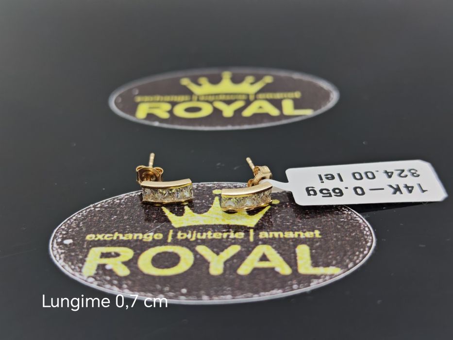 Bijuteria Royal: Cercei aur 14k/0.65 gr