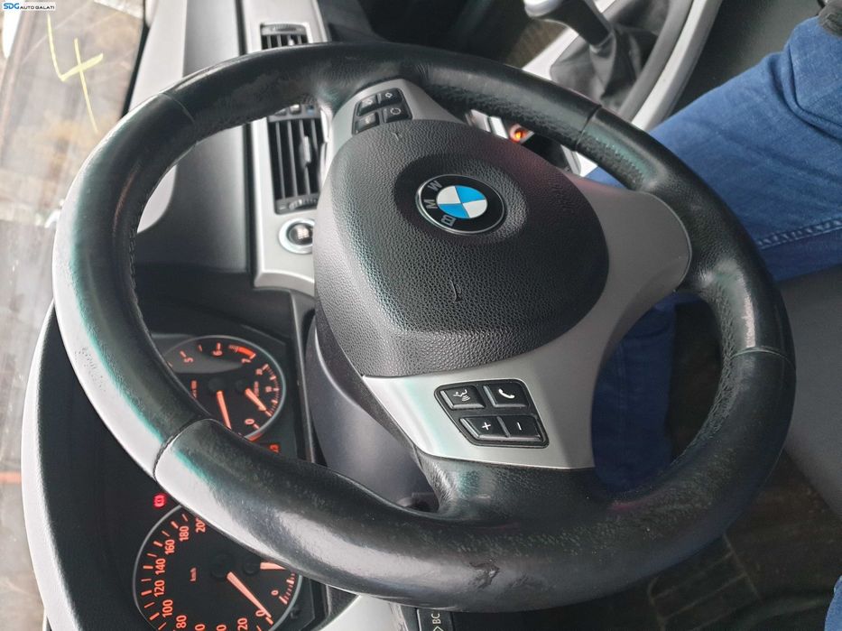 Volan 3 Spite Piele cu Comenzi FARA Airbag BMW Seria 3 E90 E91 2004 - 2011 [K9313]