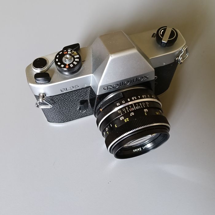 Rolleiflex SL35 + Carl Zeiss HFT 50mm 1.4 - aparat foto SLR film 35mm