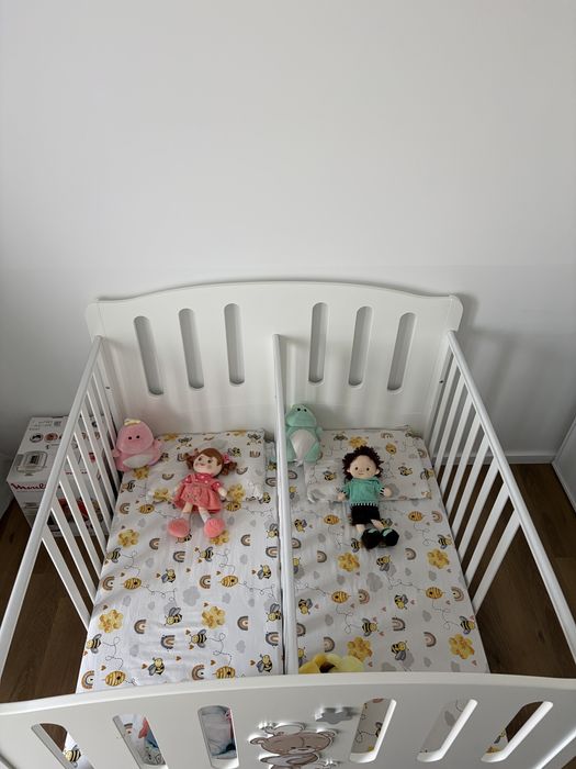 Patut bebe copii - gemeni cu saltele - produs nou