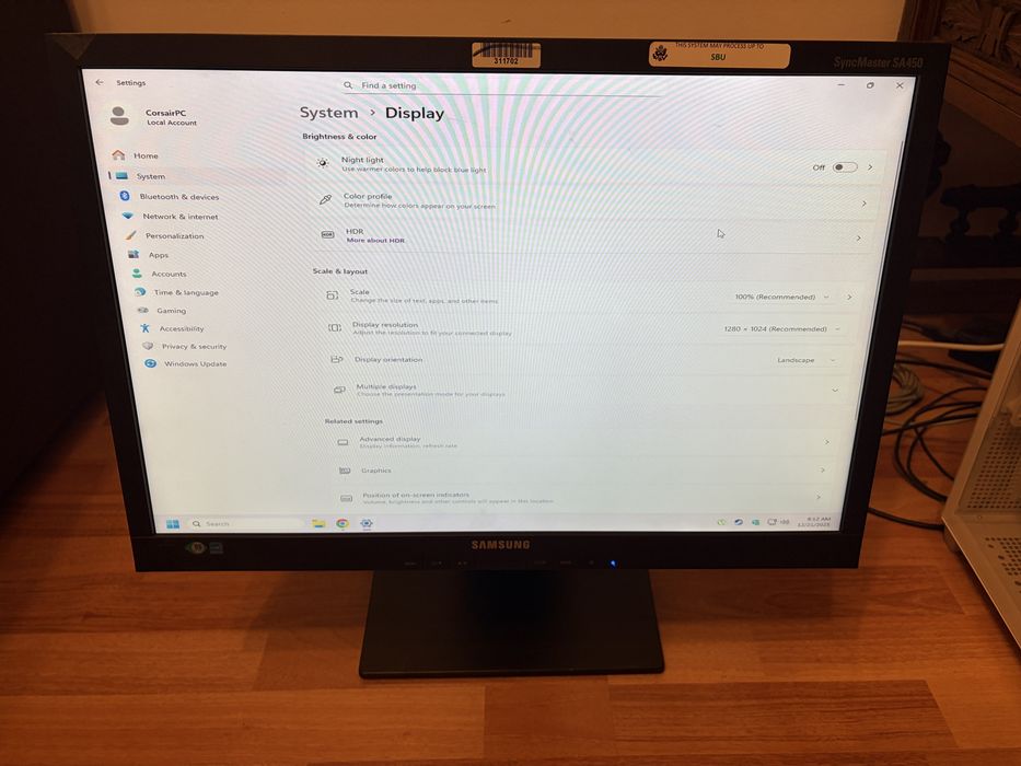 Monitor Samsung 22 inch SA450  , WSXGA+
