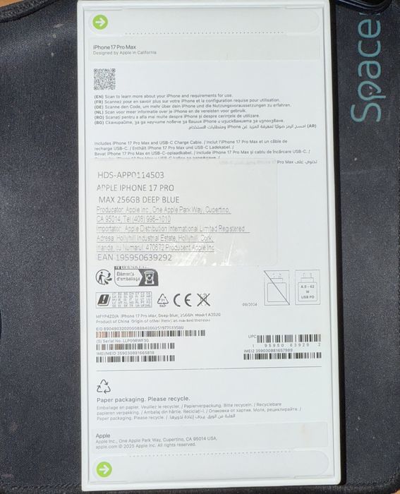 iPhone 17 Pro Max 256GB Nou Sigilat Garantie 2 ani Deep Blue