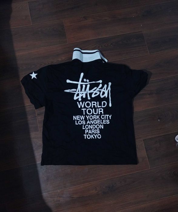 Polo Тениска на Stussy world tour