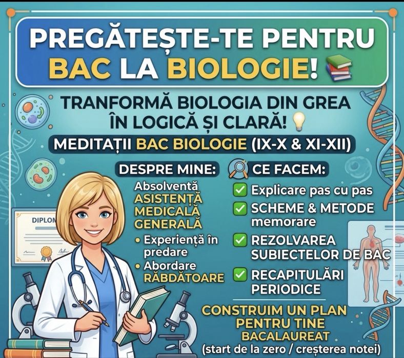 Meditatii biologie pentru Bacalaureat clasele IX-X si XI-XII