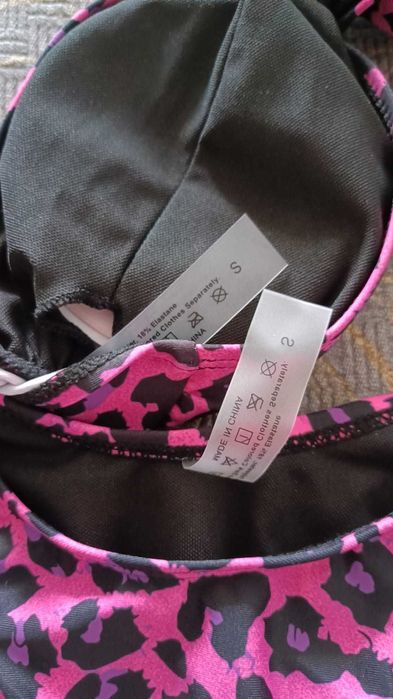 Costum de baie damă S – Animal Print Roz – Nou, nepurtat – două piese