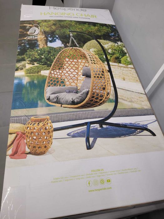 Fotoliu suspendat, leagan tip cuib, cocoon, 103x105x195, max 150 KG, Nou 599 Lei