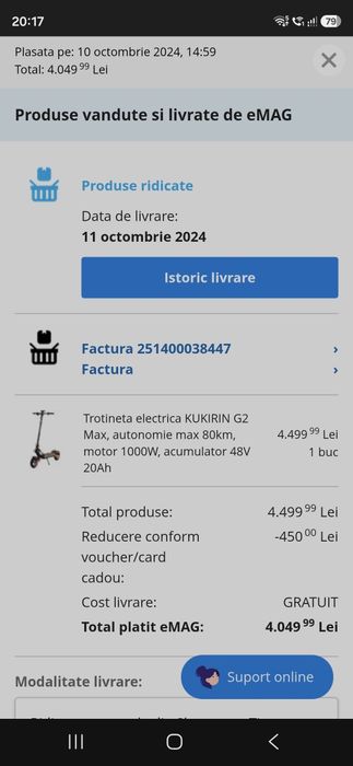Trotineta electrica Kukirin G2 Max - frane hidraulice XOD, in garanție, cu RCA valabil
