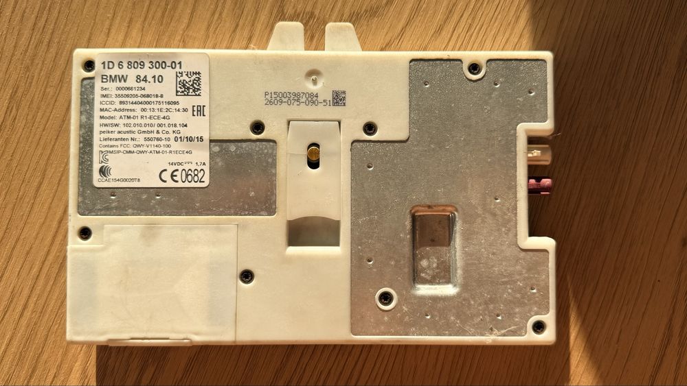BMW ATM Telematics модул 1D 6 809 300-01 84.10 4G Peiker