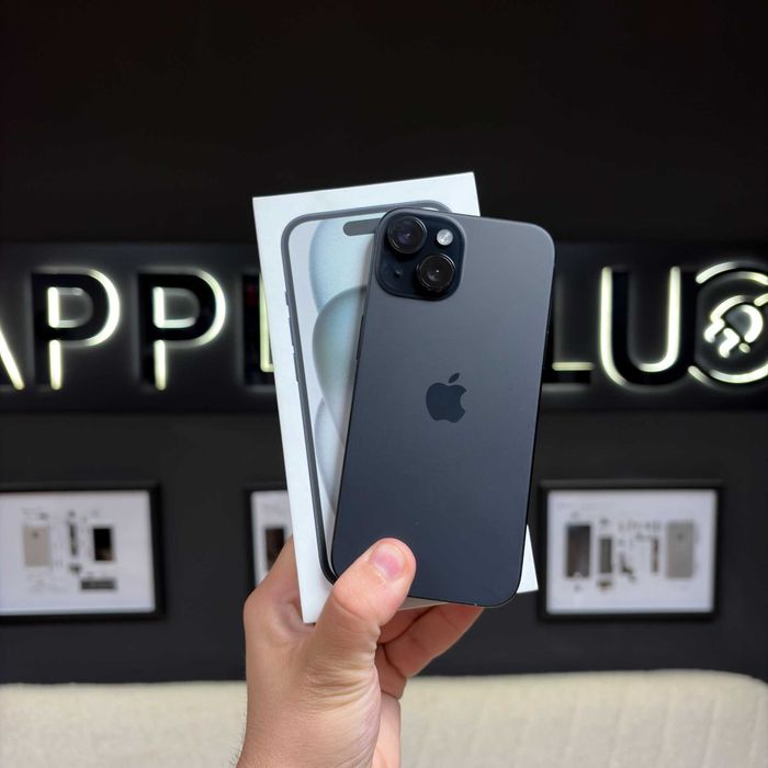 iPhone 15 128Gb Black 100% Baterie + 24 Luni Garanție/ Apple Plug