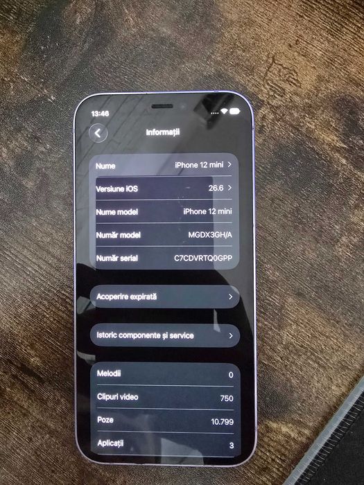 Iphone 12 mini violet 64gb faceid defect