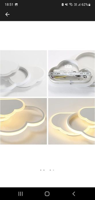 Plafoniera LED, Fier/Acril, 32W, Alb