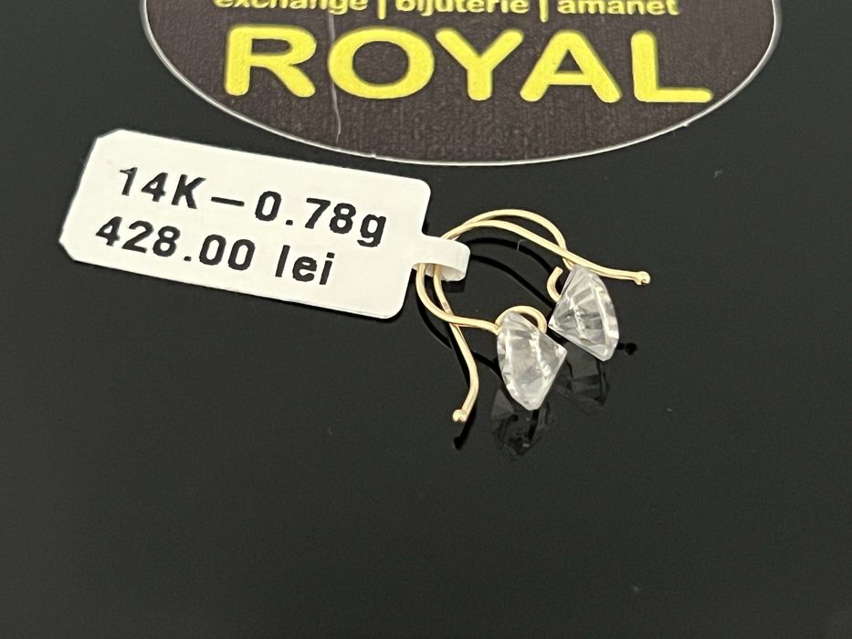 Bijuteria Royal CB : Cercei aur 14K   0,78 grame