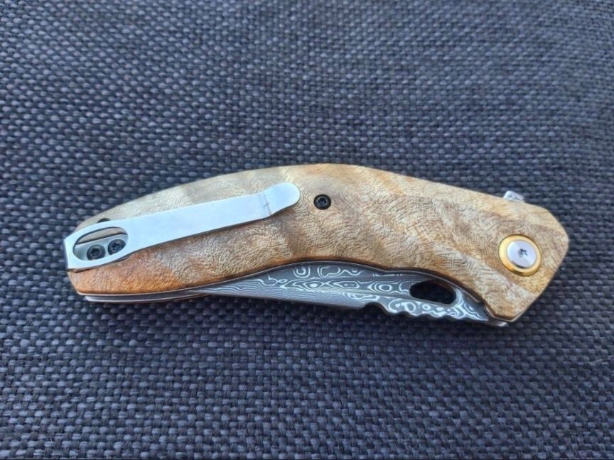 Сгъваем джобен нож,дамаска стомана,съчмен лагер,Flipper Outdoor,SD15