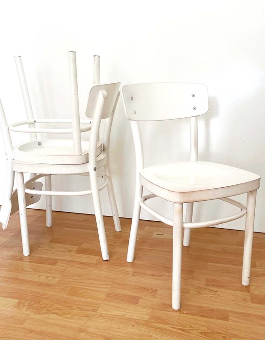 Scaune alb lemn IKEA- 12x bucati, stare foarte buna