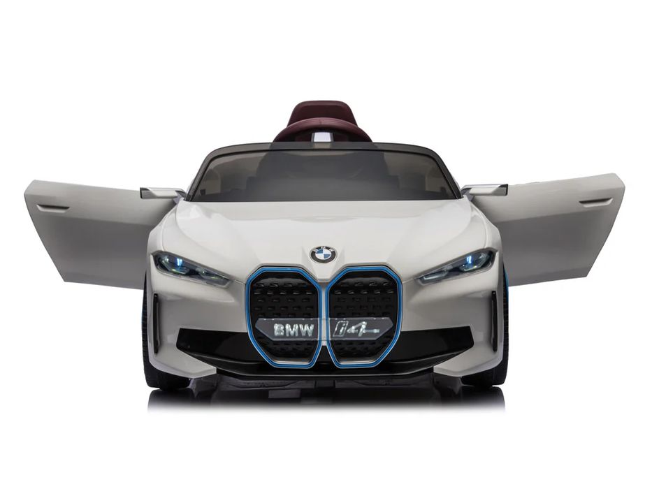 Bmw i4 акумулаторна кола 12v - детска акумулаторна кола, бяла, eva гум