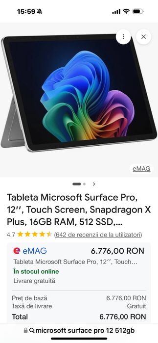 Microsoft Surface Pro 12  16/512 GB SIGILATA