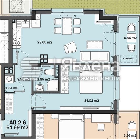 Продава се Двустаен апартамент в София, Подуяне - 75 кв.м за 2102 €/кв.м - Снимка #3